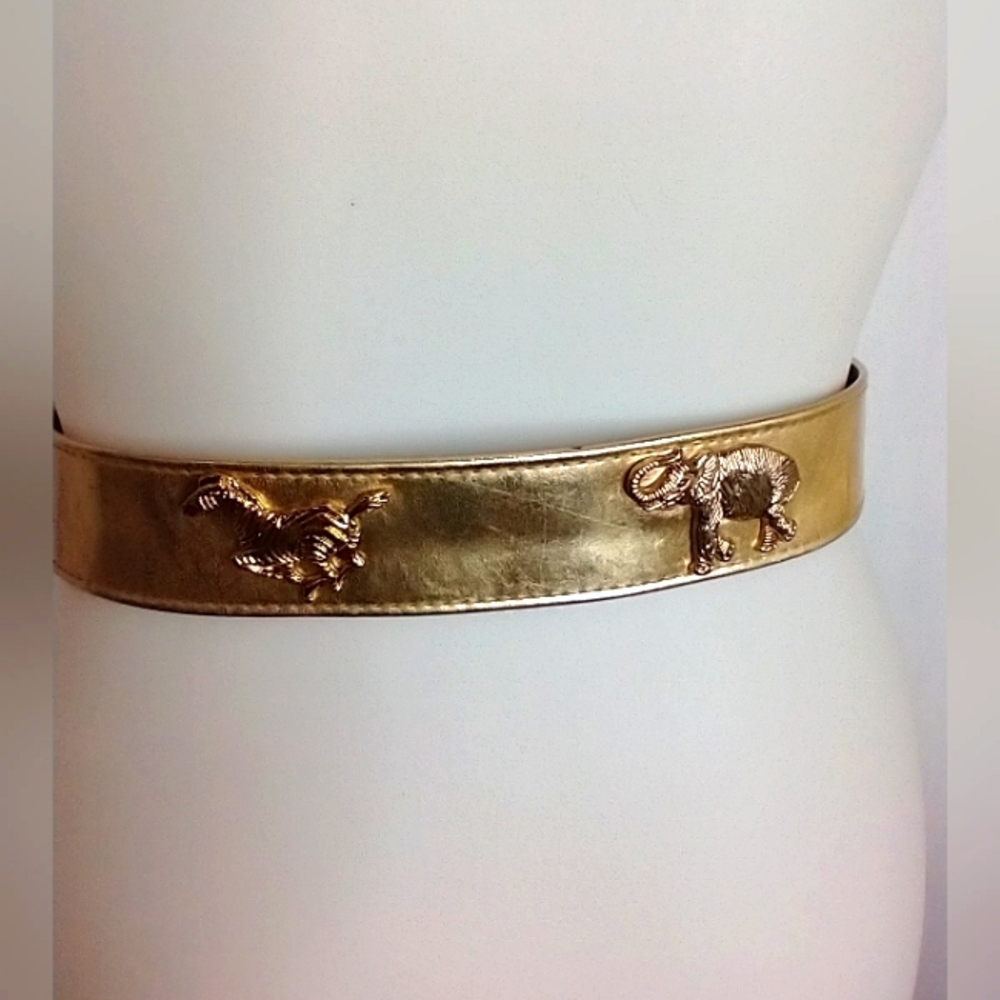 GOLD BELT WITH JUNGLE BEAST CHARMS